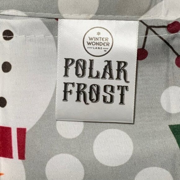 Christmas Bath Snowman Santa Fabric Shower Curtain 72 x 72 Hook Set Grey 13 PC - Picture 5 of 15